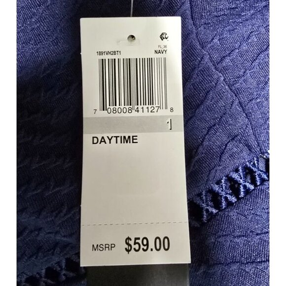 City Studio Dress 1 Blue Cut Out Trim Textured Knit Classic Short Sleeve Womens - Picture 14 of 16